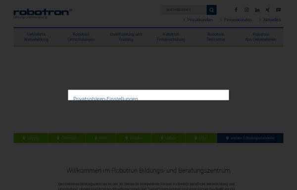 Vorschau von www.robotron-online.de, Robotron Bildungs- und Beratungszentrum GmbH (Sachsen und Thüringen)