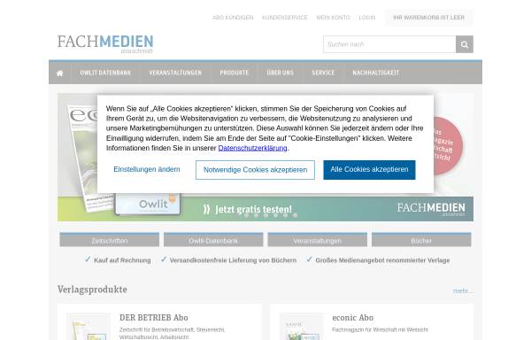 Vorschau von www.fachmedien.de, Handelsblatt Fachmedien GmbH