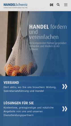 Vorschau der mobilen Webseite handel-schweiz.com, Handel Schweiz