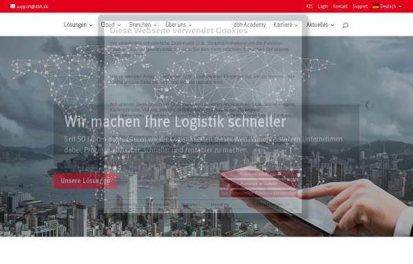 Vorschau von www.dbh.de, DBH Logistics IT AG