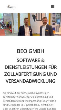 Vorschau der mobilen Webseite beo-software.de, BEO GmbH