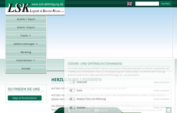 Vorschau von www.zoll-abfertigung.de, LSK Logistik & Service Kruse GmbH