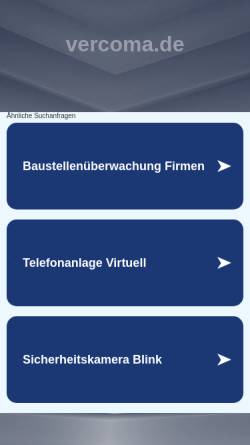 Vorschau der mobilen Webseite www.vercoma.de, Vercoma GmbH