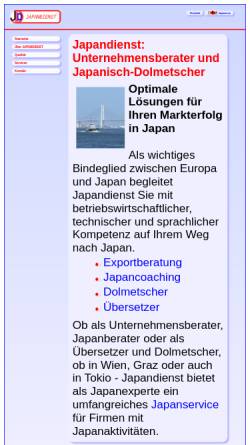 Vorschau der mobilen Webseite www.japandienst.com, Japandienst