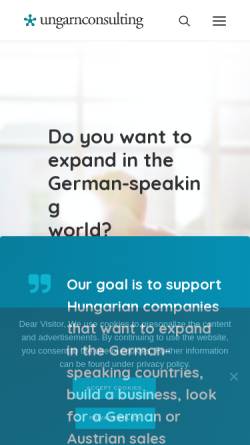 Vorschau der mobilen Webseite ungarnconsulting.hu, UngarnConsulting, Holisztika GmbH