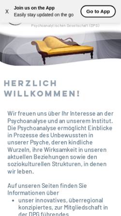 Vorschau der mobilen Webseite www.ippo.org, Institut für Psychoanalyse und Psychotherapie Ostwestfalen