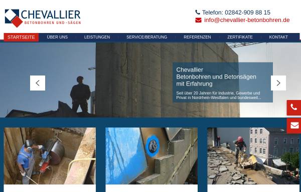Vorschau von www.chevallier-betonbohren.de, Chevallier Betonbohren und -sägen - Inh. Pascal Chevallier