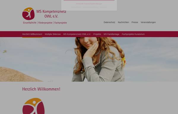 Vorschau von www.ms-kompetenznetz.de, MS Kompetenznetz Ostwestfalen-Lippe e.V.