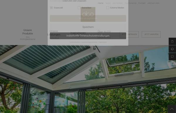 Vorschau von www.alco.at, ALCO Wintergarten-Service Ges.mbH