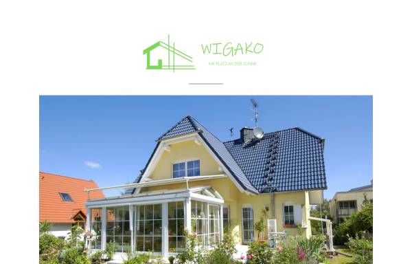 Vorschau von www.wigako.de, WIGAKO Wintergarten-Konstruktionen