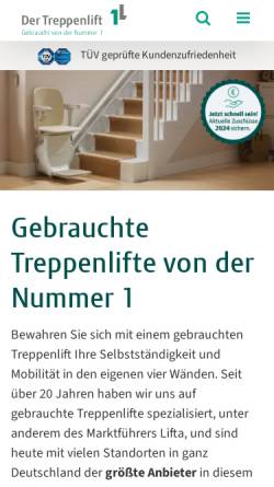 Vorschau der mobilen Webseite www.der-treppenlift.de, Der Treppenlift GmbH