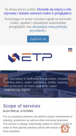 Vorschau der mobilen Webseite www.etpsa.pl, ETP S.A.
