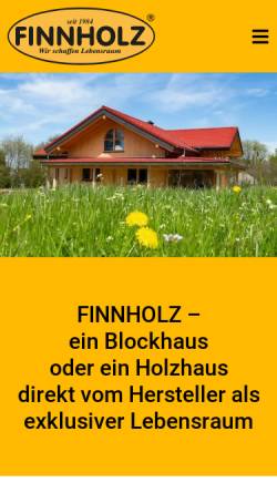 Vorschau der mobilen Webseite www.blockhaus-finnholz.de, Massivholz Ludwig e.K.