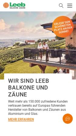 Vorschau der mobilen Webseite www.leeb-balkone.com, Leeb Balkone GmbH