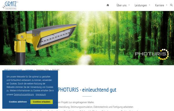 Vorschau von gratz-luminance.de, Gratz Luminance GmbH