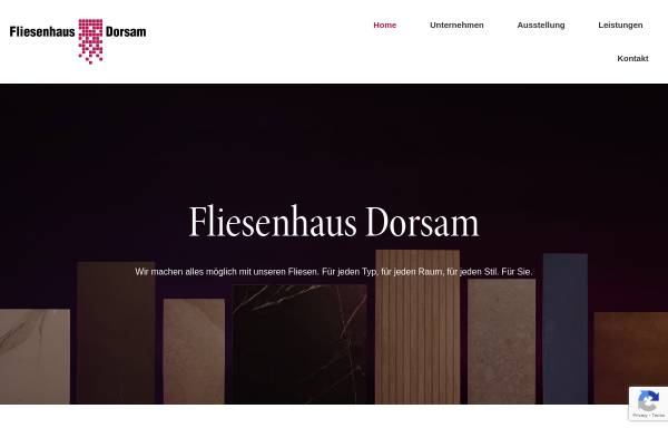 Vorschau von www.fliesenhaus-dorsam.de, Fliesenhaus Dorsam, Heinz Dorsam Großhandel, Einzelhandel