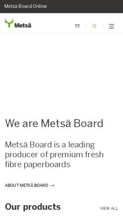 Vorschau der mobilen Webseite www.metsaboard.com, Metsä Wood Deutschland GmbH