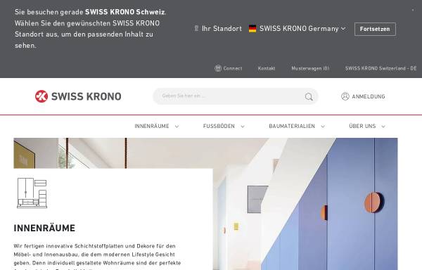 Vorschau von www.swisskrono.ch, Kronospan Schweiz AG