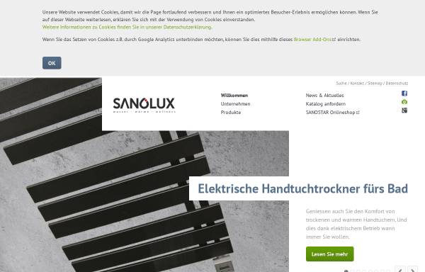 Vorschau von www.sanolux.ch, Sanolux GmbH