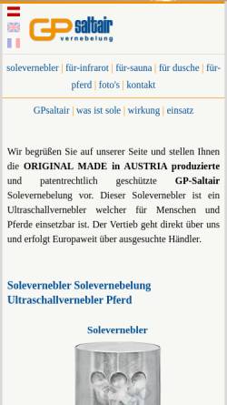 Vorschau der mobilen Webseite www.solevernebelung.at, GPsaltair Vernebelung