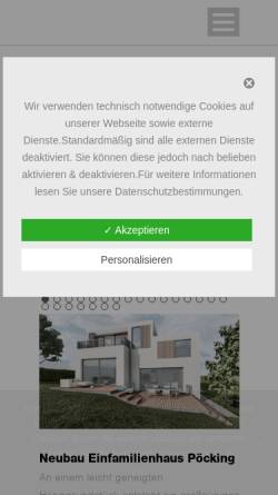 Vorschau der mobilen Webseite www.gloeckner-architektur.de, Peter Glöckner Architektur