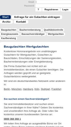 Vorschau der mobilen Webseite gutachten.net, Gutachten.net
