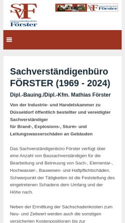 Vorschau der mobilen Webseite svfoerster.de, Förster, Hans