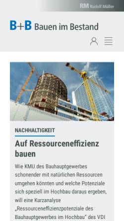 Vorschau der mobilen Webseite www.bauenimbestand24.de, BauenimBestand24