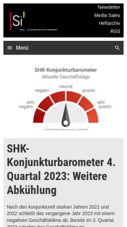 Vorschau der mobilen Webseite www.si-shk.de, Si