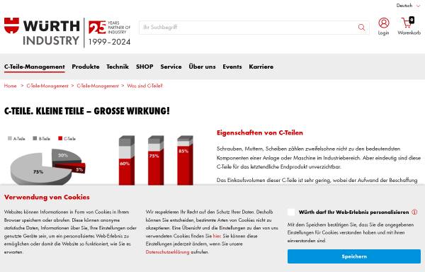 Vorschau von www.wuerth-industrie.com, C-Teile Management - Würth Industrie Service GmbH &Co. KG