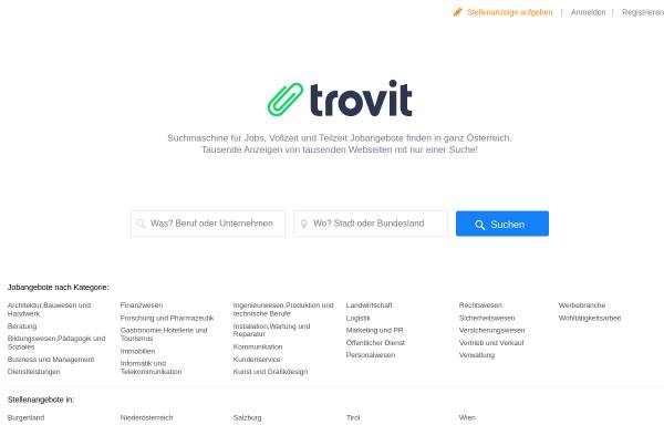Vorschau von at.trovit.com, Trovit.at, Trovit Search S.L.
