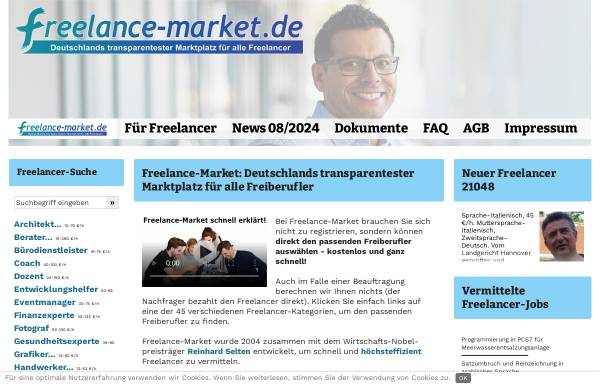 Vorschau von www.freelance-market.de, Freelance-Market Ltd.