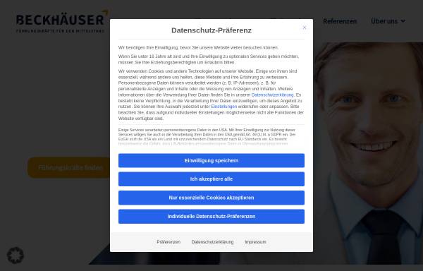 Vorschau von www.beckhaeuser.com, Beckhäuser Personal und Lösungen - Beckhäuser & Blum OHG