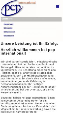 Vorschau der mobilen Webseite www.pcp-international.de, Pcp international, Inh. Katharina Passolt