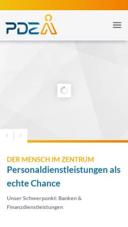 Vorschau der mobilen Webseite www.pdz-online.de, PDZ Personaldienste und Zeitarbeit GmbH
