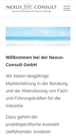 Vorschau der mobilen Webseite www.nexus-consult.de, Nexus-Consult GbR