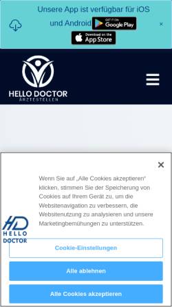 Vorschau der mobilen Webseite www.hello-doctor.de, Hello-doctor.de - Gül GmbH