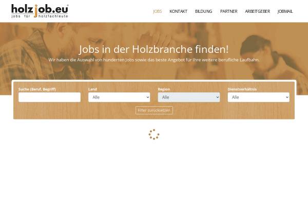 Vorschau von www.holzjob.eu, Baujob.info - Vötter Consulting. e.U.