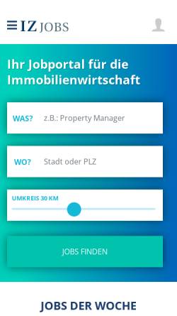 Vorschau der mobilen Webseite iz-jobs.de, Izjobs.de