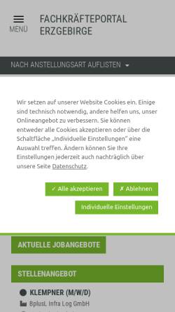 Vorschau der mobilen Webseite www.fachkraefte-erzgebirge.de, Fachkraefte-erzgebirge.de