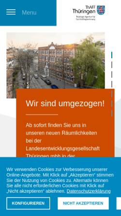 Vorschau der mobilen Webseite www.thaff-thueringen.de, Thaff-thueringen.de