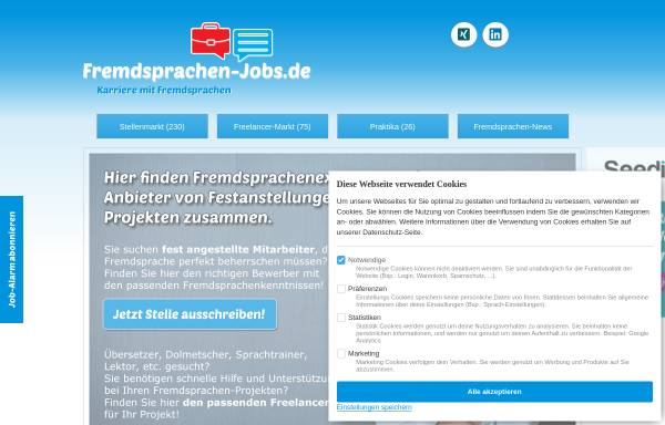 Vorschau von fremdsprachen-jobs.de, Fremdsprachen-Jobs.de
