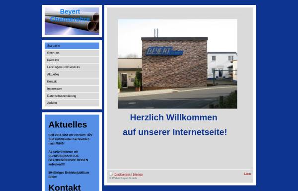 Vorschau von www.beyert-chemierohre.de, Walter Beyert GmbH