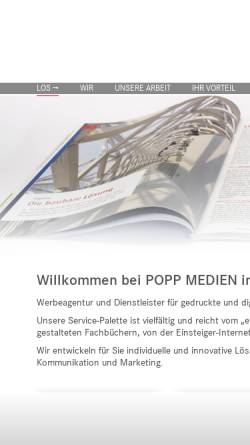 Vorschau der mobilen Webseite www.poppmedien.de, Popp Medien