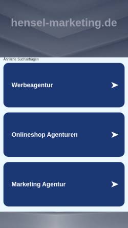 Vorschau der mobilen Webseite www.hensel-marketing.de, Matthias Hensel
