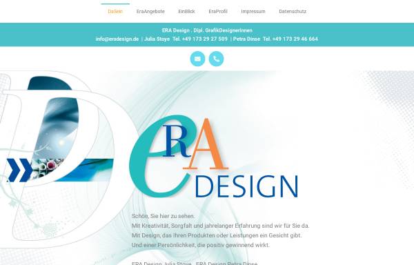Vorschau von www.eradesign.de, Era Design - Petra Dinse & Julia Stoye GbR