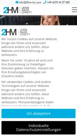 Vorschau der mobilen Webseite www.2hm-bs.com, Bildbearbeitung, 2hm Business Services GmbH