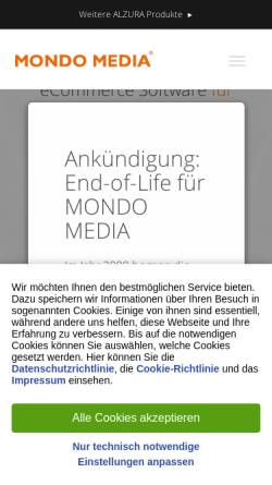 Vorschau der mobilen Webseite www.mondo-media.de, Mondo Media
