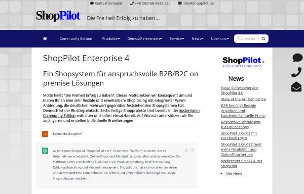 Vorschau von www.shoppilot.de, Shoppilot - IBO Internet Software OHG