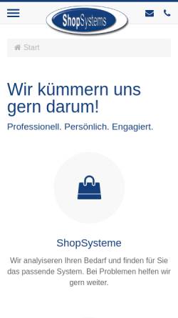 Vorschau der mobilen Webseite www.shopsystems.biz, ShopSystems - Inh. Michael Brinkmeier